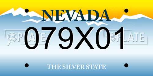 079X01 Nevada License Plate