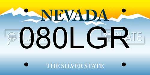 080LGR Nevada License Plate