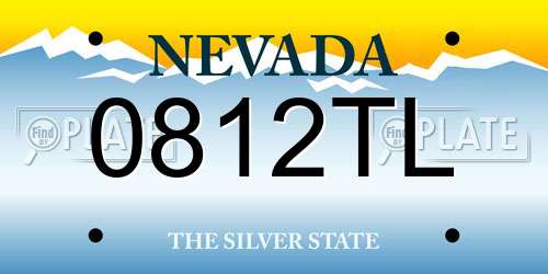 0812TL Nevada License Plate