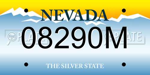 08290M Nevada License Plate