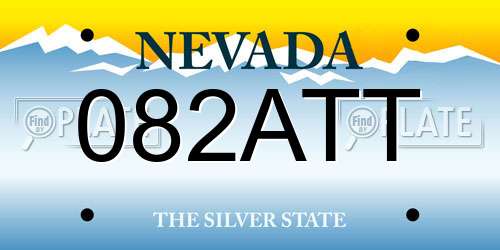082ATT Nevada License Plate