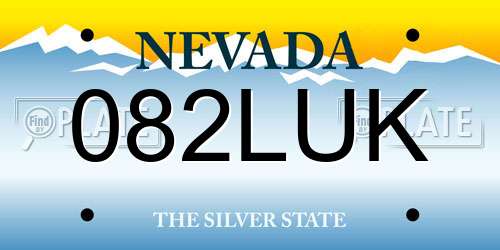 082LUK Nevada License Plate