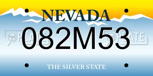 082M53 Nevada License Plate