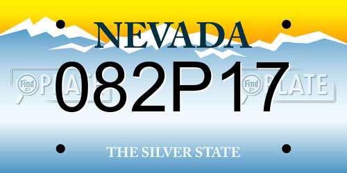 082P17 Nevada License Plate