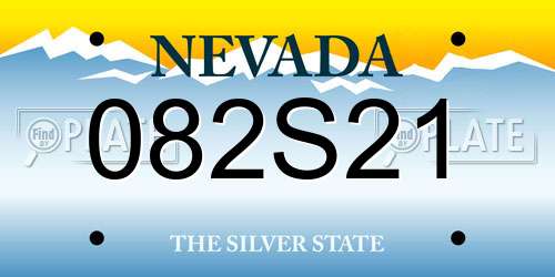 082S21 Nevada License Plate