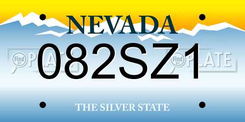 082SZ1 Nevada License Plate