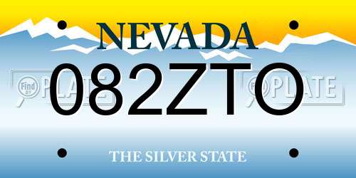 082ZTO Nevada License Plate