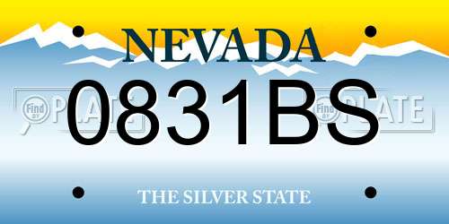 0831BS Nevada License Plate
