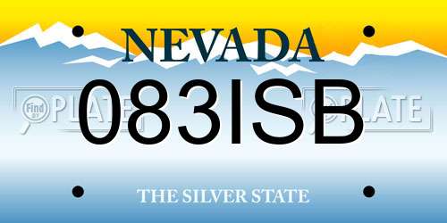 083ISB Nevada License Plate