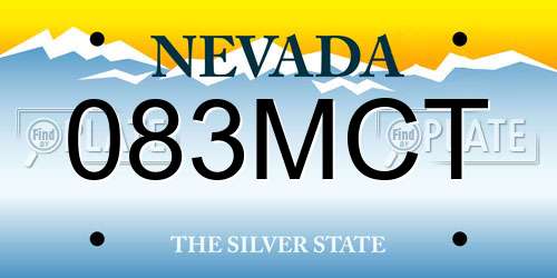 083MCT Nevada License Plate