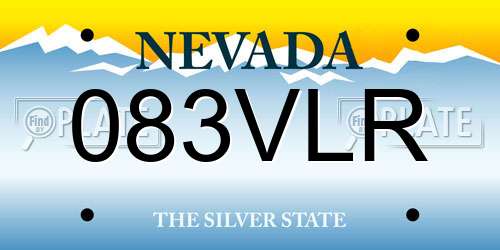 083VLR Nevada License Plate