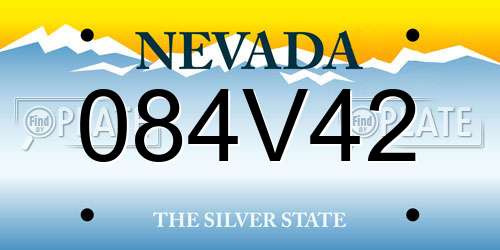 084V42 Nevada License Plate