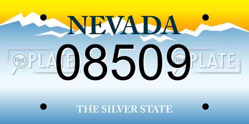 08509 Nevada License Plate