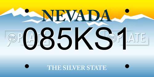 085KS1 Nevada License Plate