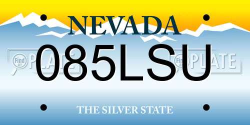 085LSU Nevada License Plate