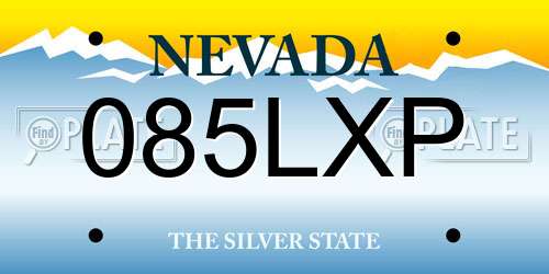 085LXP Nevada License Plate
