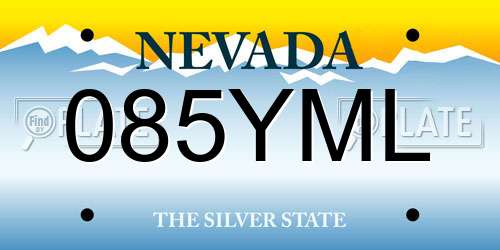 085YML Nevada License Plate