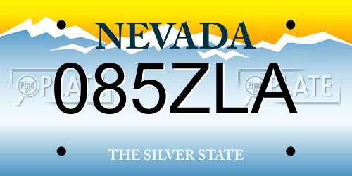 085ZLA Nevada License Plate