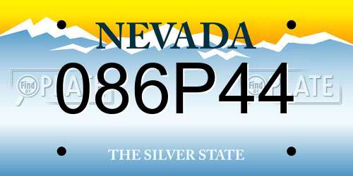 086P44 Nevada License Plate