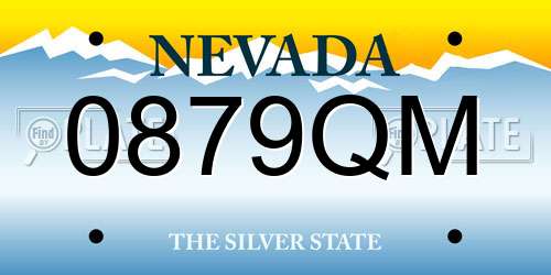 0879QM Nevada License Plate
