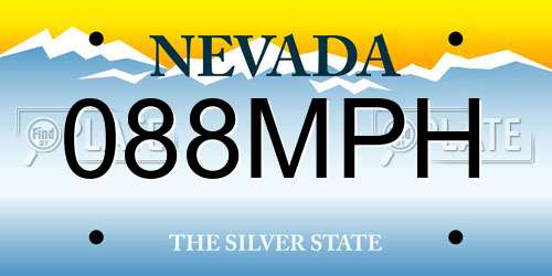 088MPH Nevada License Plate