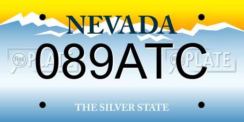 089ATC Nevada License Plate