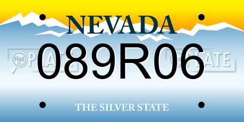 089R06 Nevada License Plate