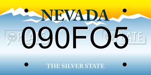 090FO5 Nevada License Plate