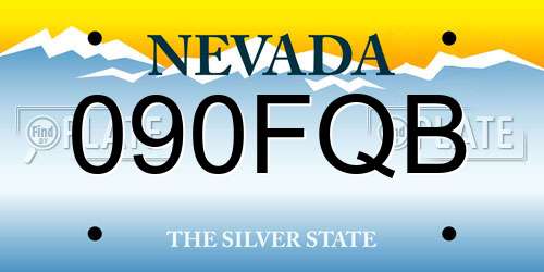 090FQB Nevada License Plate