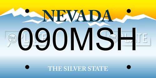 090MSH Nevada License Plate