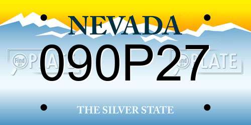 090P27 Nevada License Plate