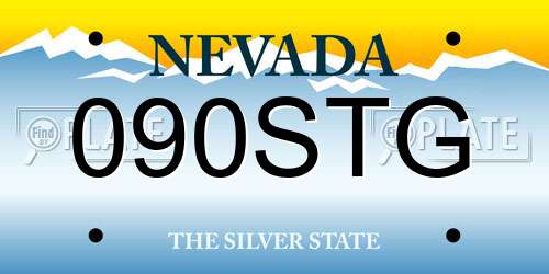 090STG Nevada License Plate