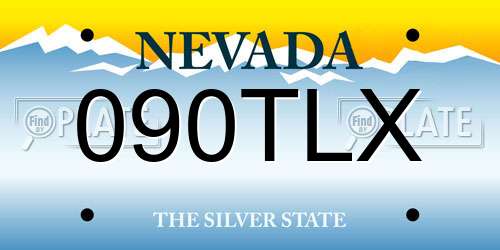 090TLX Nevada License Plate