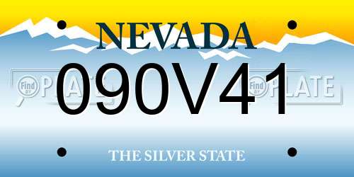 090V41 Nevada License Plate