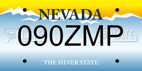 090ZMP Nevada License Plate