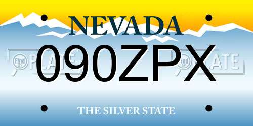 090ZPX Nevada License Plate