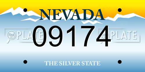 09174 Nevada License Plate