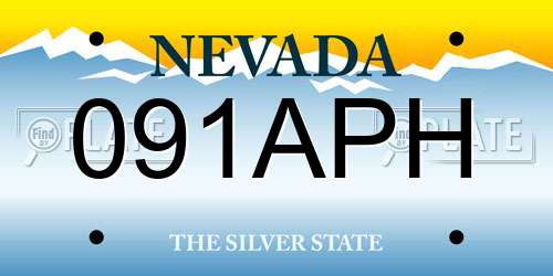 091APH Nevada License Plate