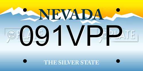 091VPP Nevada License Plate