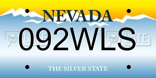 092WLS Nevada License Plate