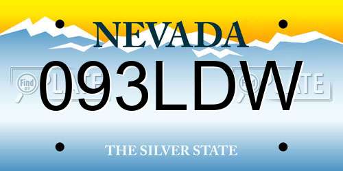093LDW Nevada License Plate