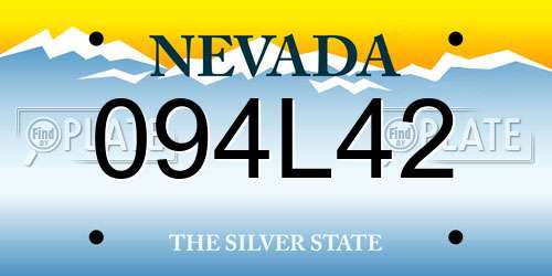 094L42 Nevada License Plate