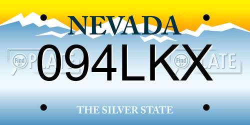094LKX Nevada License Plate
