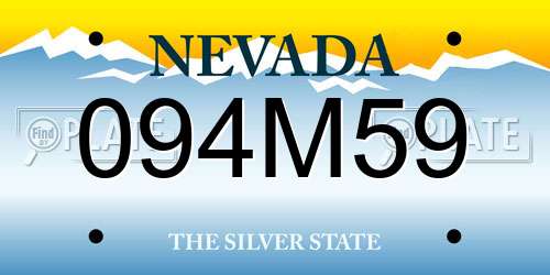094M59 Nevada License Plate