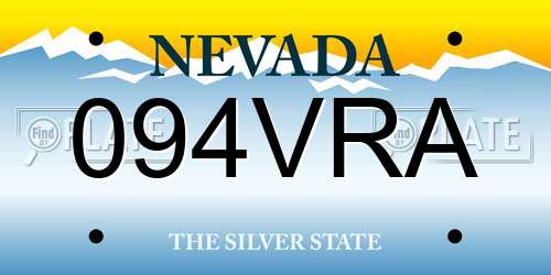 094VRA Nevada License Plate