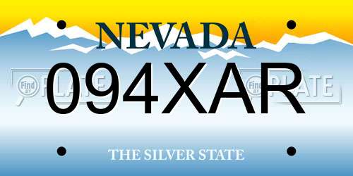 094XAR Nevada License Plate
