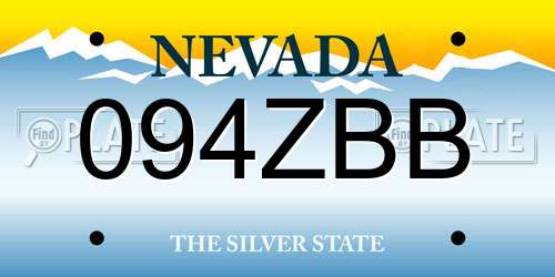 094ZBB Nevada License Plate