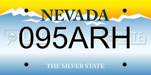 095ARH Nevada License Plate