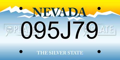 095J79 Nevada License Plate
