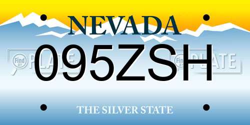 095ZSH Nevada License Plate